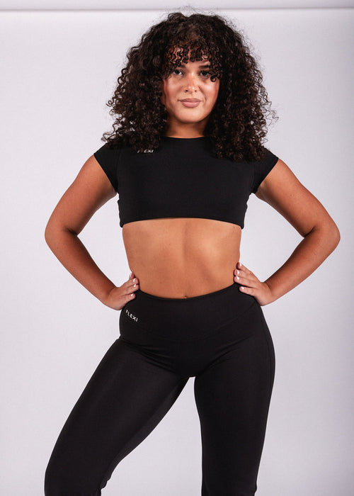FLEXi Flex & Flair Studio Crop Top – Black - FLEXi clo