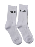 Pair of FLEXi white dance socks - lightweight breathable studio sock for rehearsal and class”