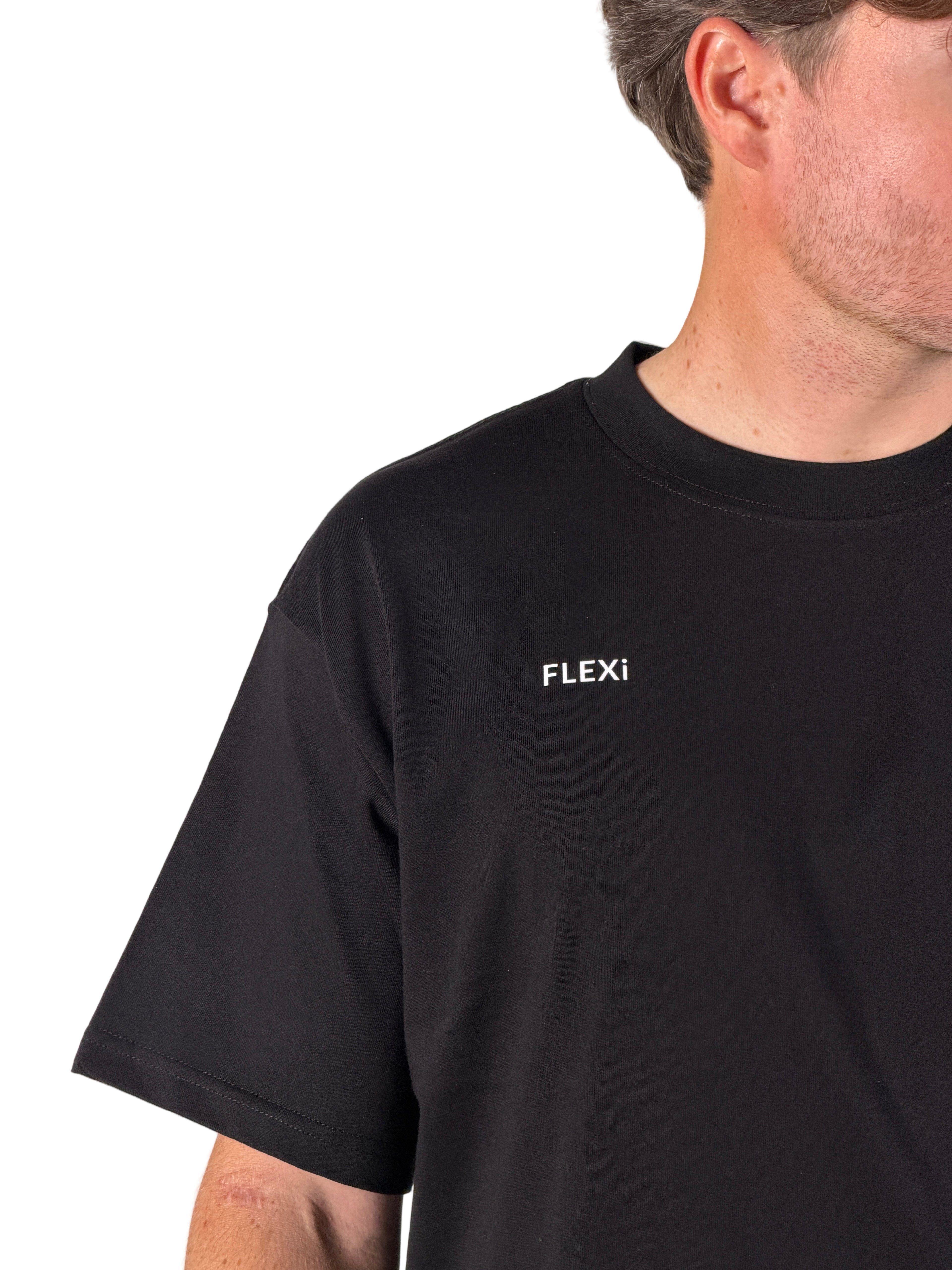 FLEXi Original Black T-Shirt – Relaxed Fit, Breathable Studio Essential - FLEXi clo