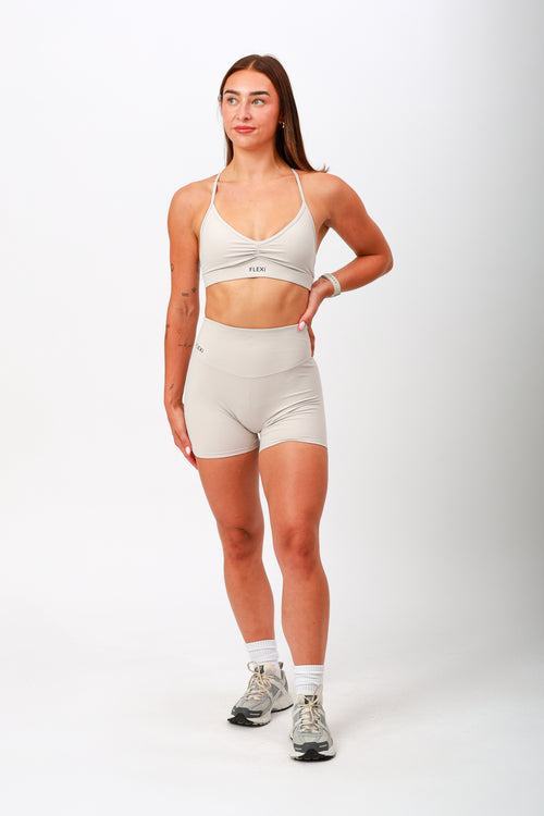 Flex & Flair - Beige Sports Bra - FLEXi clo