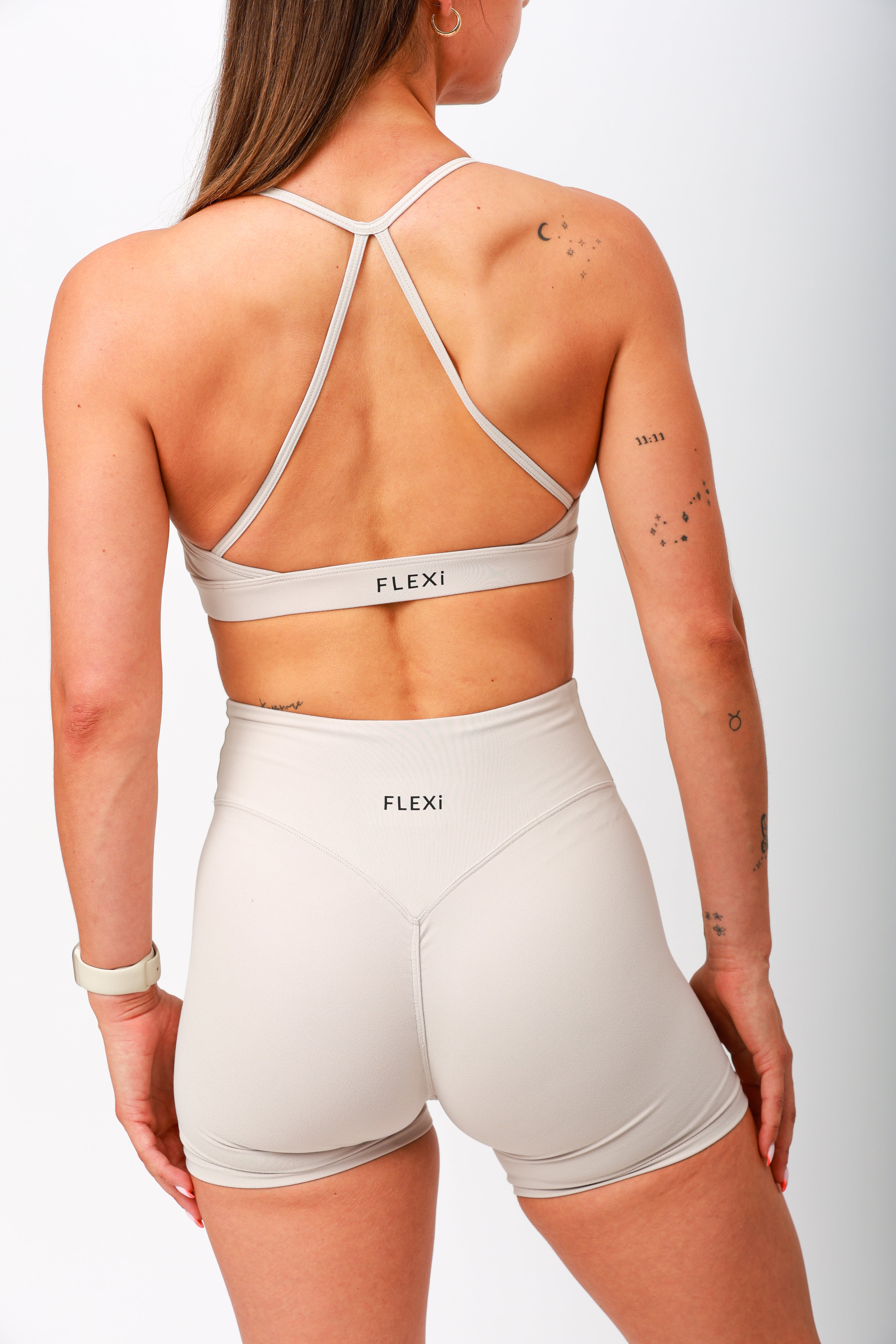 Flex & Flair - Beige Sports Bra - FLEXi clo