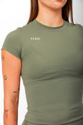 FLEXi Fitted Top - Khaki - FLEXi clo