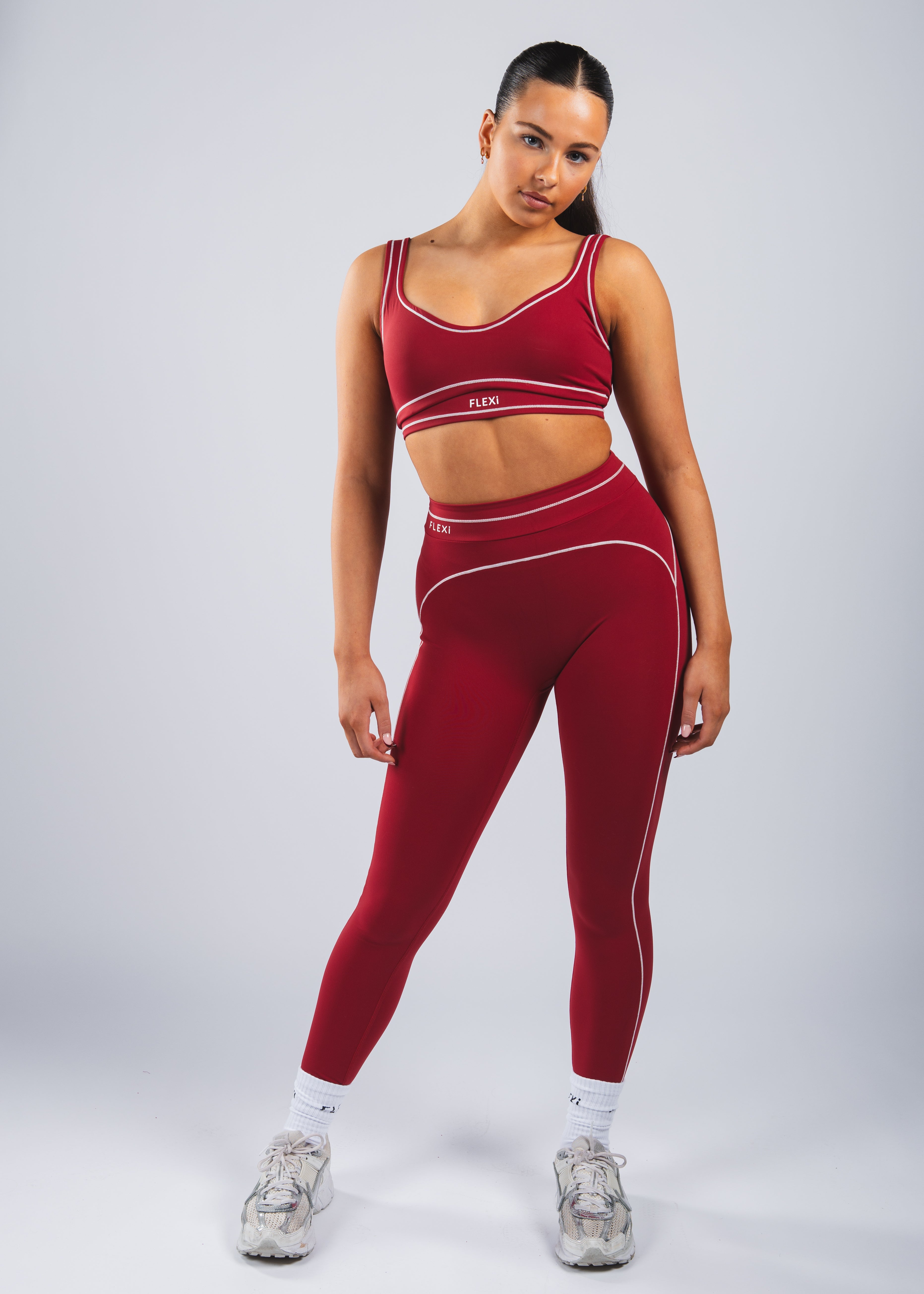 FLEXi Stripe Leggings – Limited Edition Red - FLEXi clo
