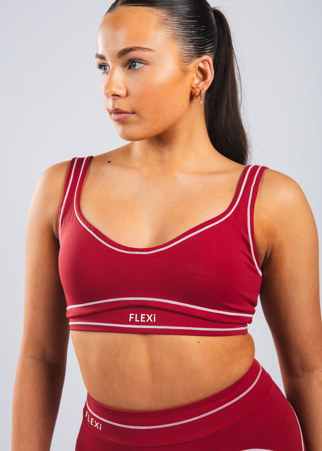 FLEXi Stripe Sports Bra - Limited Edition Red - FLEXi clo