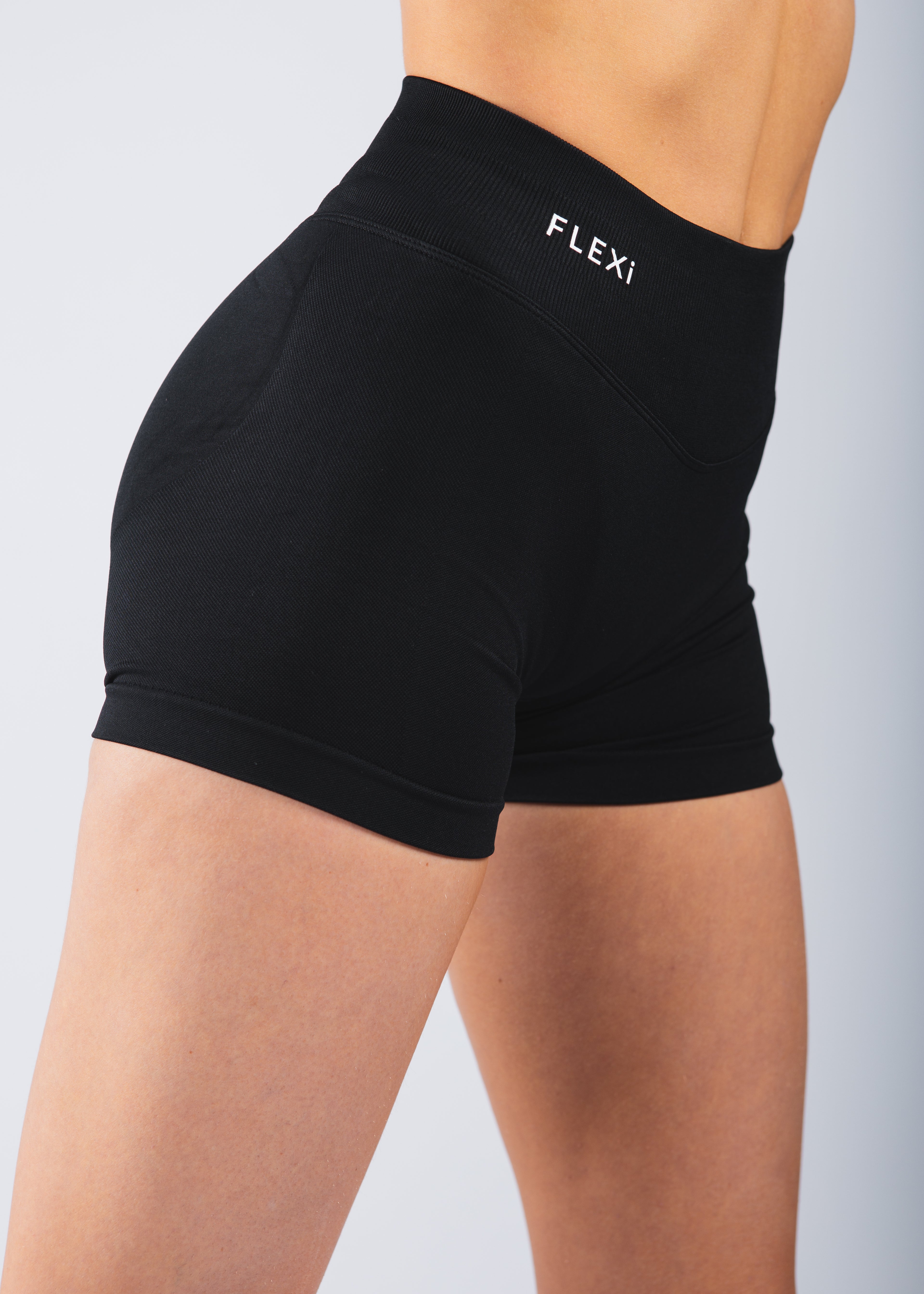FLEXi Essential Black Shorts – Sculpting, Flexible Movement - FLEXi clo