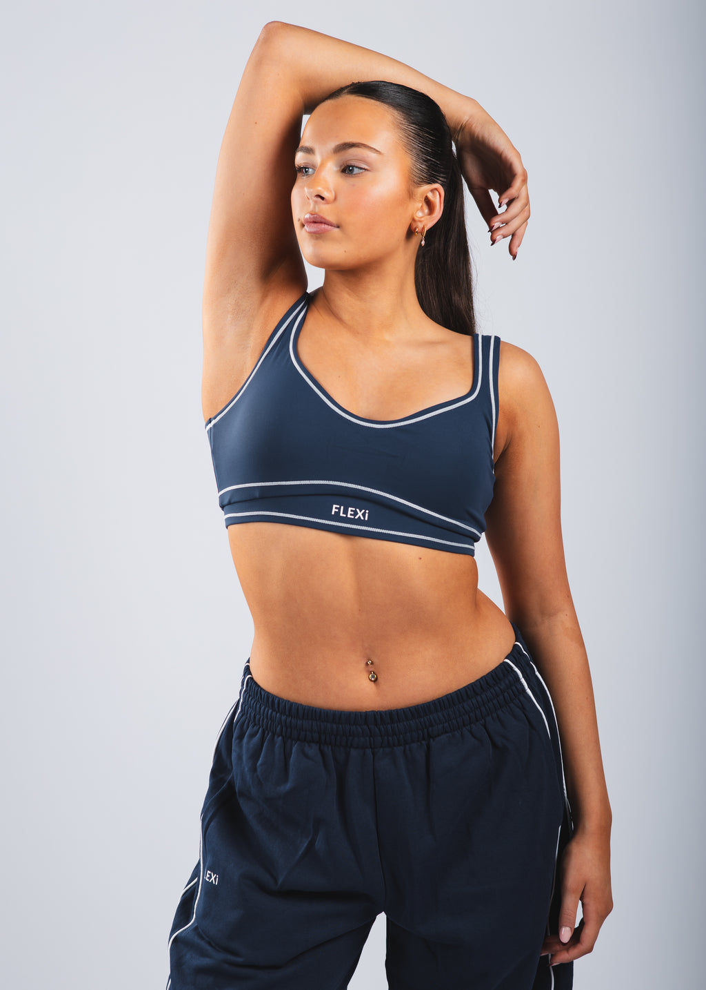 FLEXi Stripe Sports Bra – Limited Edition Blue - FLEXi clo