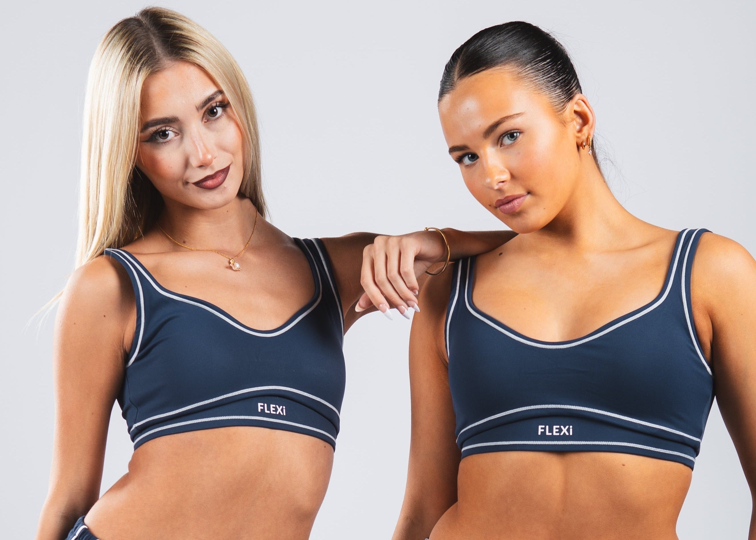 FLEXi Stripe Sports Bra – Limited Edition Blue - FLEXi clo