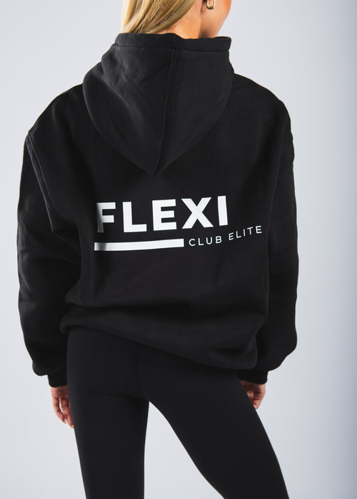 FLEXi Club Elite Hoodie – The Signature Edition - Black - FLEXi clo